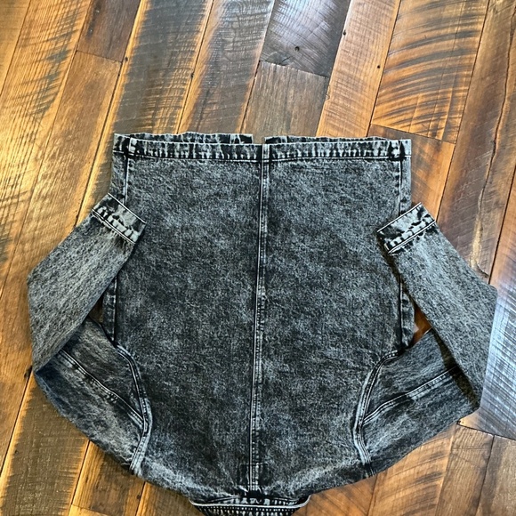 WeSC Acid Wash Denim Chore Jacket Black Unisex Size M - Picture 3 of 9